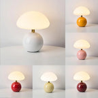 Lunelle French Cream Mushroom Table Lamp Bauhaus Style