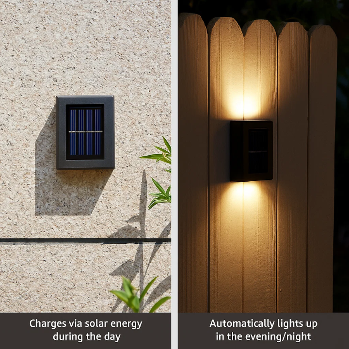 GardenGlow Solar LED Wall Lights Weatherproof Automatic