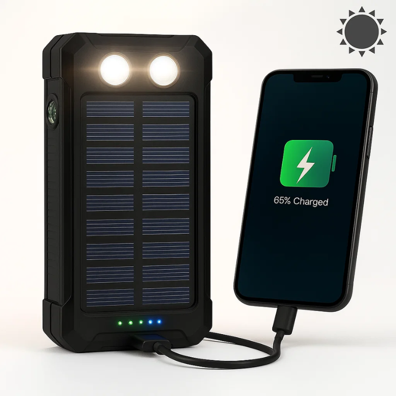 Terralux 500000mAh wasserdichte Solar-Powerbank tragbar
