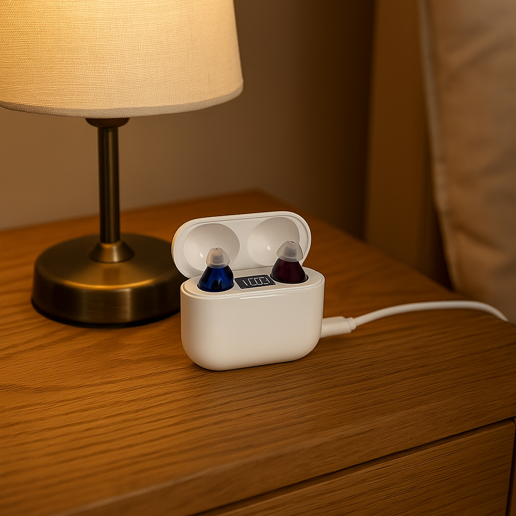 Elorin Invisible Rechargeable Hearing Aid, Discreet Comfortable In-Ear Device For Daily Use And Conversations