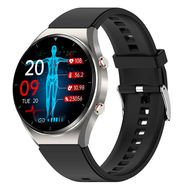 PulseGuard Pro Watch: Glucose, Blood Pressure, ECG and HRV