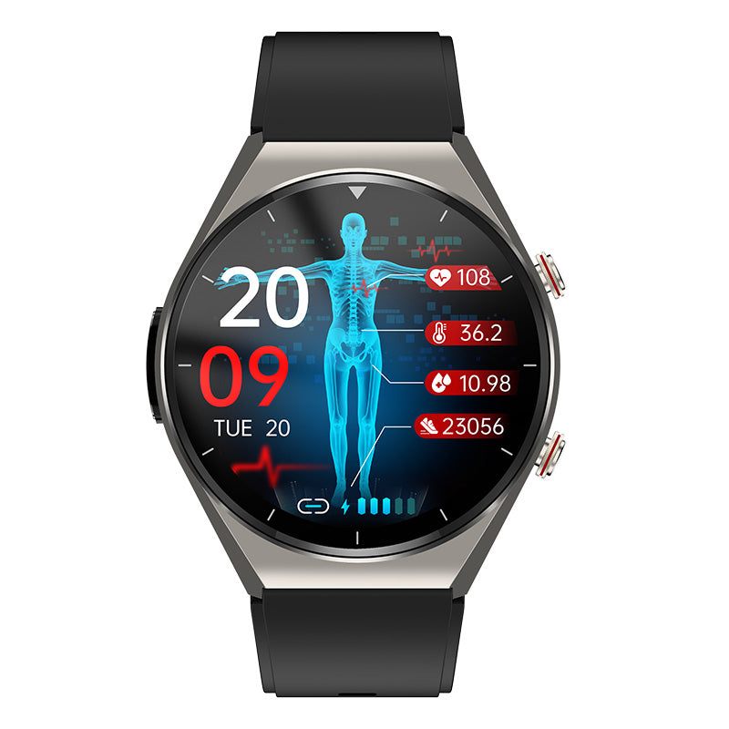 PulseGuard Pro Watch: Glucose, Blood Pressure, ECG and HRV