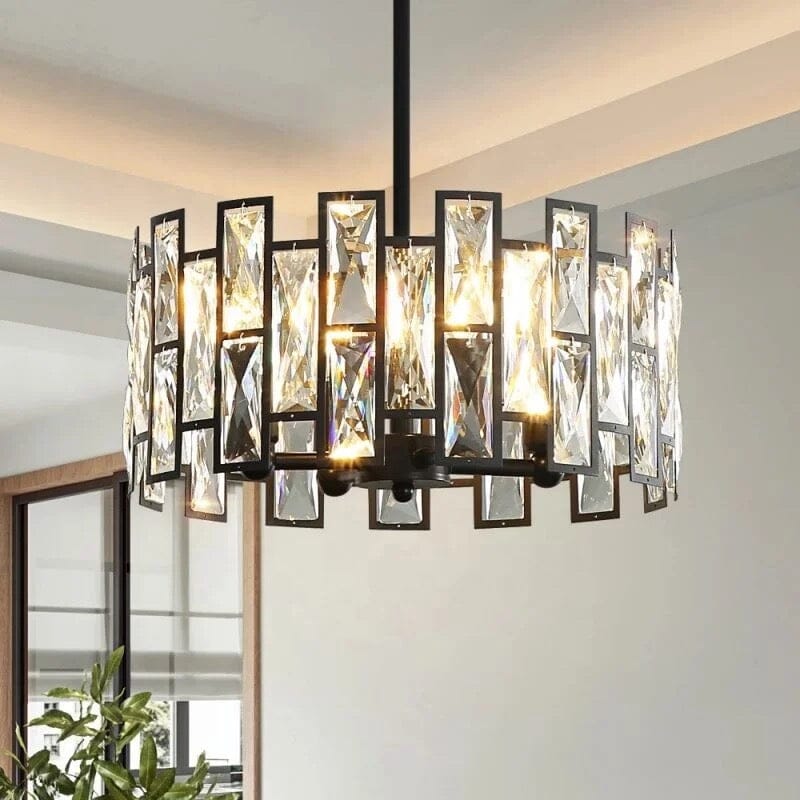 Lunara Crystal Pendant Light with Stainless Steel and LED