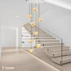 AuroraNova Glass Ball Staircase Chandelier for Stairs