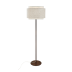 Elegant Beige Brass Floor Lamp – Modern Standing Lamp for Living Room with Fabric Shade 3