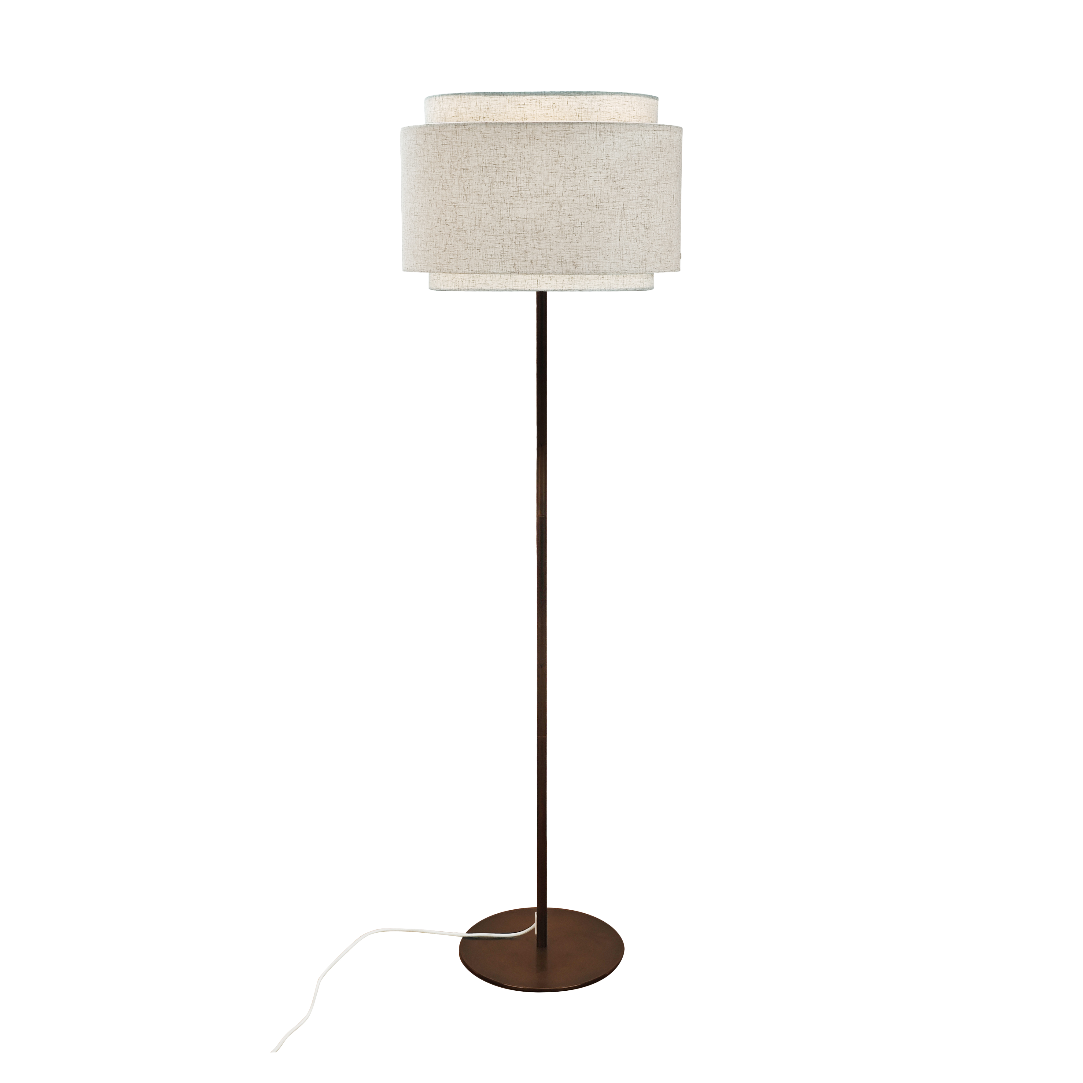 Elegant Beige Brass Floor Lamp – Modern Standing Lamp for Living Room with Fabric Shade 3