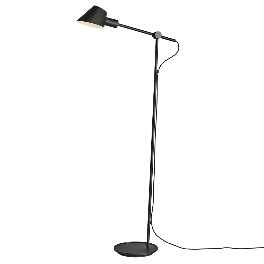 Elegant Black Floor Lamp with Adjustable Swivel – Modern Standing Lamp for Living Room Lighting 0