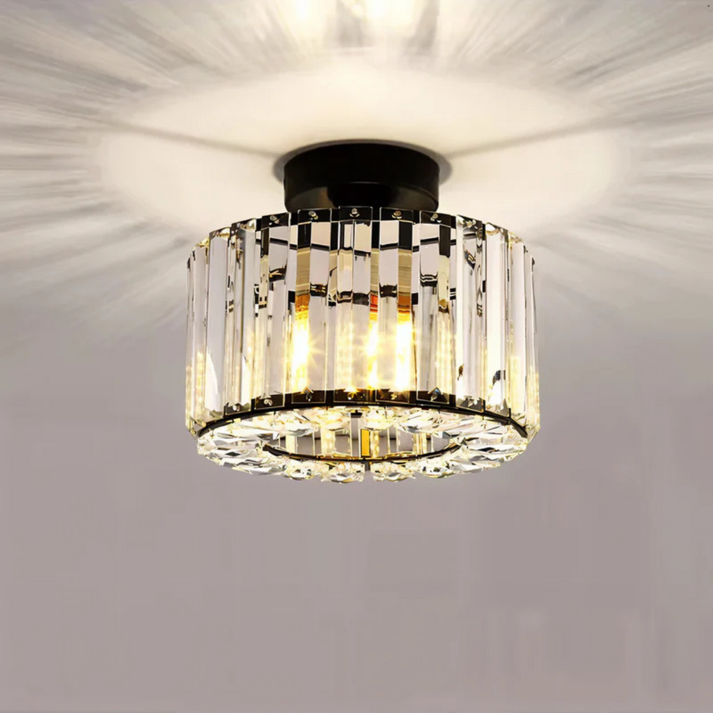 Elegant Crystal Ceiling Light Fixture – Modern LED Flush Mount Lamp for Living Room, Bedroom, and Kitchen 0