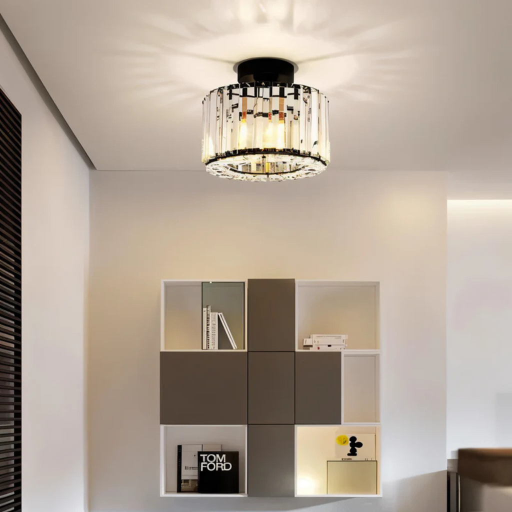 Elegant Crystal Ceiling Light Fixture – Modern LED Flush Mount Lamp for Living Room, Bedroom, and Kitchen 4