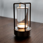 Elegant Crystal Lantern – Dimmable Light with USB Charging, Available in Gold, Silver, and Black, 9x17.5 cm 0