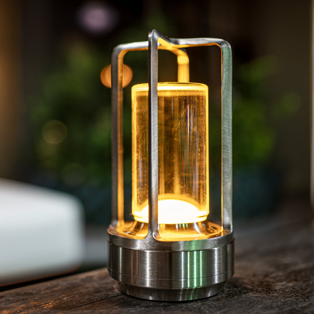 Elegant Crystal Lantern – Dimmable Light with USB Charging, Available in Gold, Silver, and Black, 9x17.5 cm 1
