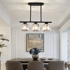 Selora Art Deco glas köksö, justerbar 3-4 lampor