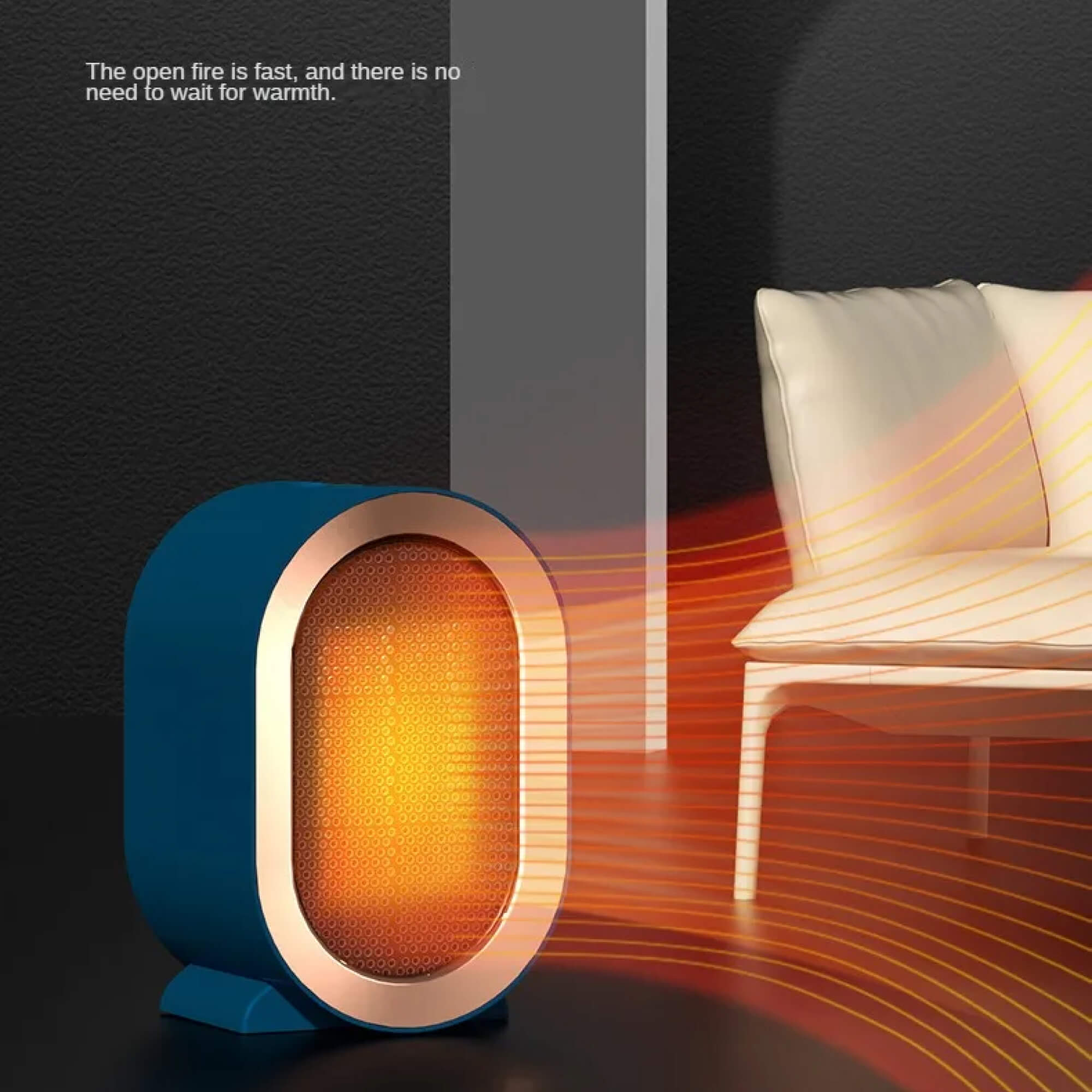 Compact Energy-Saving Electric Heater for Small Rooms