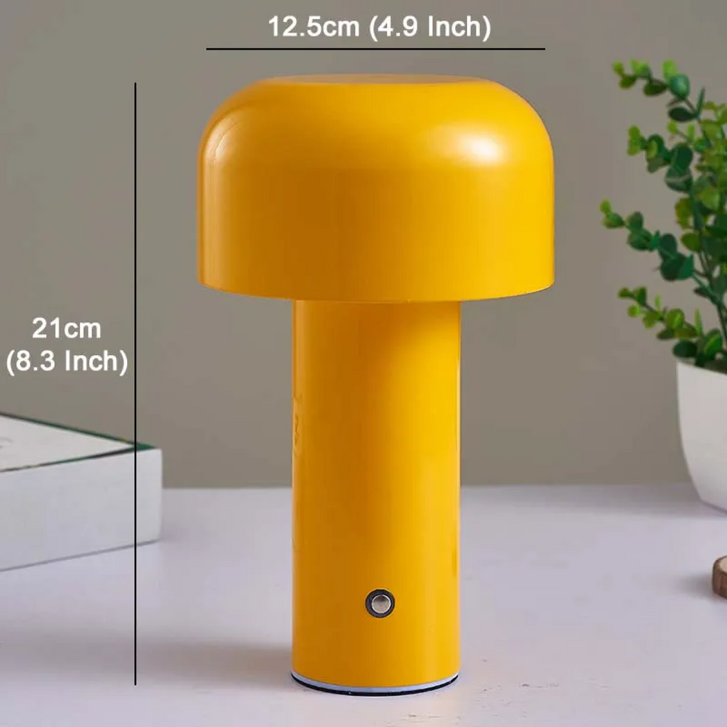 LumiMush Cordless Rechargeable Mushroom Bedside Table Lamp