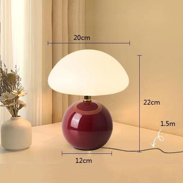 Bellemuse French Cream Mushroom Table Lamp Vintage Style