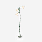 Modern Calla Flower LED Floor Lamp in Green Matte Finish