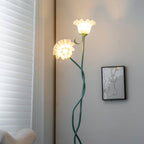 Modern Calla Flower LED Floor Lamp in Green Matte Finish