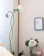 Modern Calla Flower LED Floor Lamp in Green Matte Finish