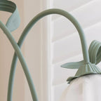 Modern Calla Flower LED Floor Lamp in Green Matte Finish