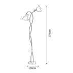Modern Calla Flower LED Floor Lamp in Green Matte Finish