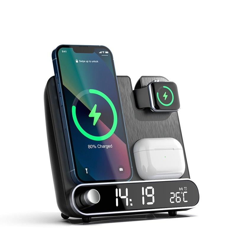 LumaCore 3-in-1 Wireless Charging Station And Alarm Clock