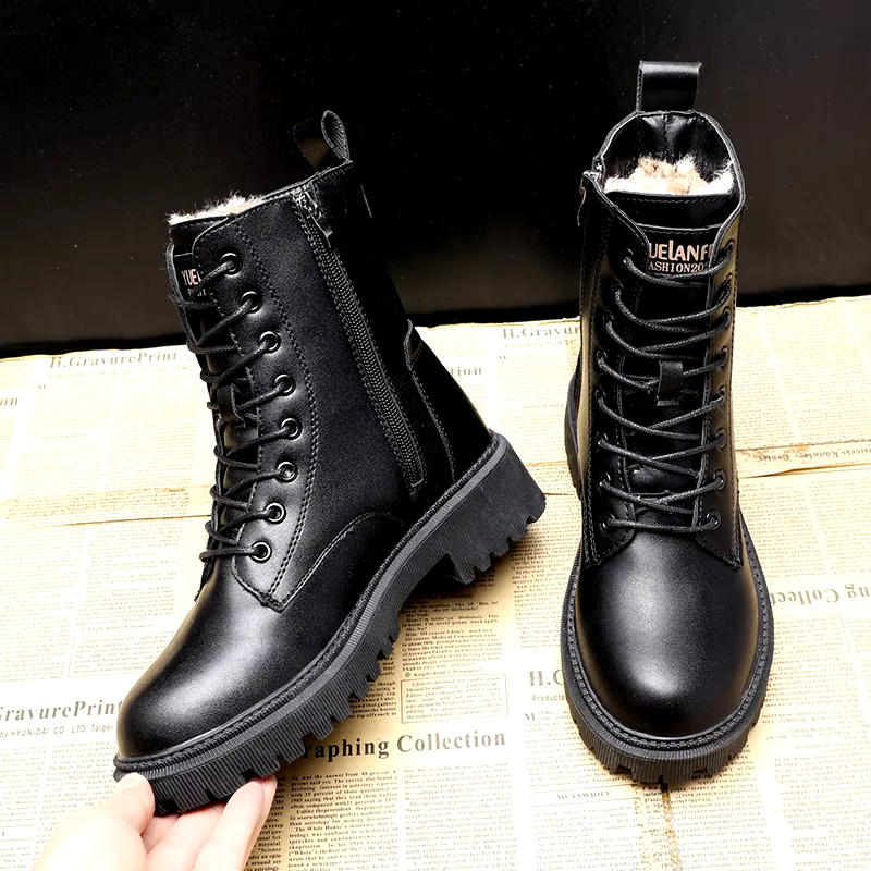 Nyara Noir Boots With Non-Slip Sole For Winter All-Season