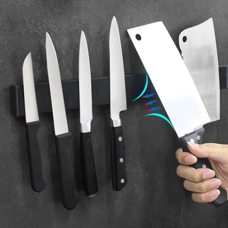 Onyx Wall Mounted Magnetic Knife Rack in Stainless Steel