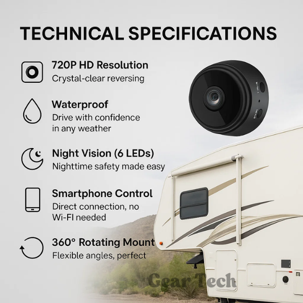 HD Wireless Backup Camera for RVs, Trucks & Trailers