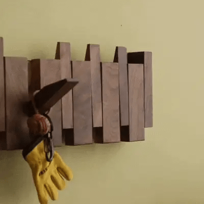 HarmoniWood Handmade Wooden Coat Rack for Hallway Entry