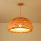 Hanging Rattan Pendant Light – Handmade Bamboo Lamp for Cozy Home Décor, Eco-Friendly Design 1