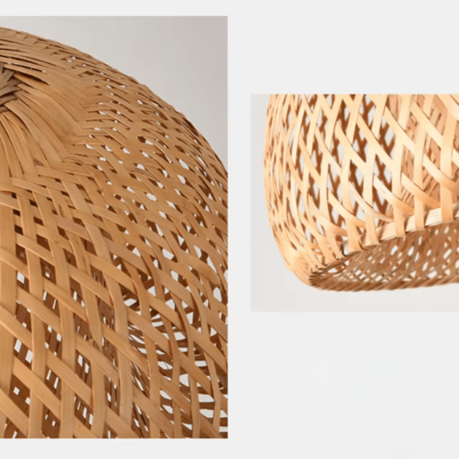 Hanging Rattan Pendant Light – Handmade Bamboo Lamp for Cozy Home Décor, Eco-Friendly Design 4
