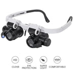 LumaScope LED Magnifier Glasses With 8x, 15x, 23x Zoom