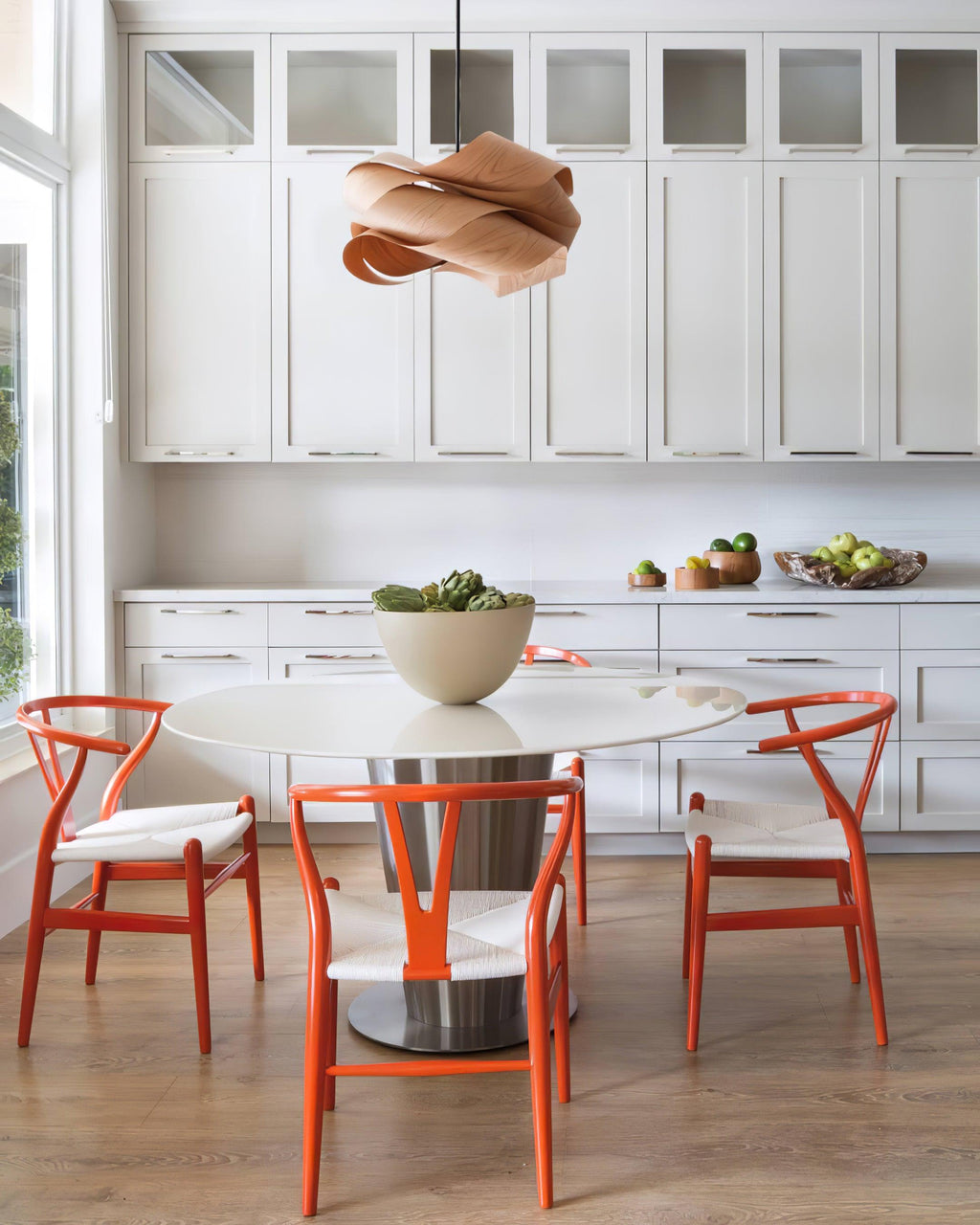 AuroraOak Handcrafted Wood Grain Pendant Lamp for Living