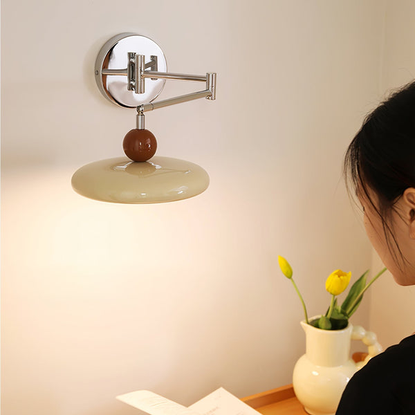 NovaGlow Swing Arm Wall Lamp For Bedroom With Flexible Light
