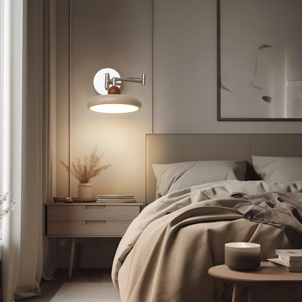 NovaGlow Swing Arm Wall Lamp For Bedroom With Flexible Light