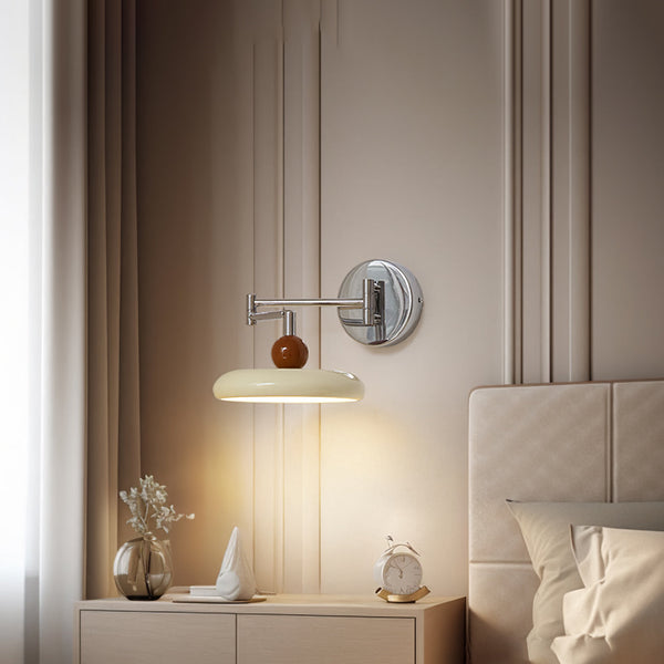 NovaGlow Swing Arm Wall Lamp For Bedroom With Flexible Light