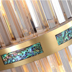 Brushed Gold Vertical Wall Light with Crystal Rods