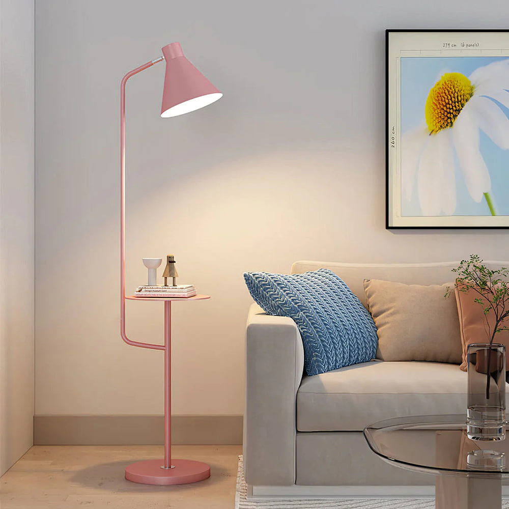 Lumora LED Floor Lamp With Tray For Living Room And Bedroom