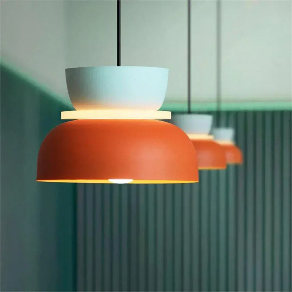 Scandi Color Block Pendant Lamp For Kitchen And Dining