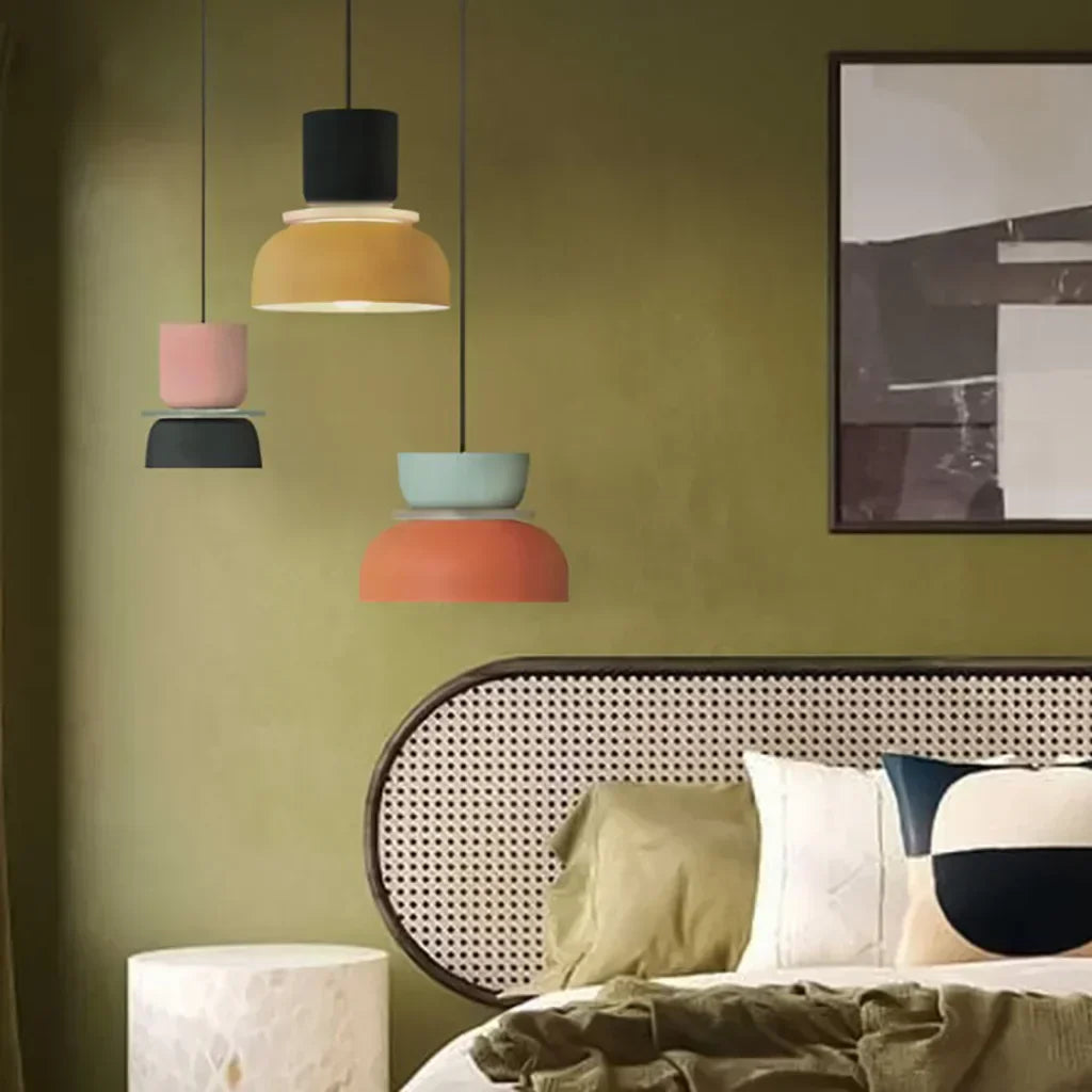 Scandi Color Block Pendant Lamp For Kitchen And Dining
