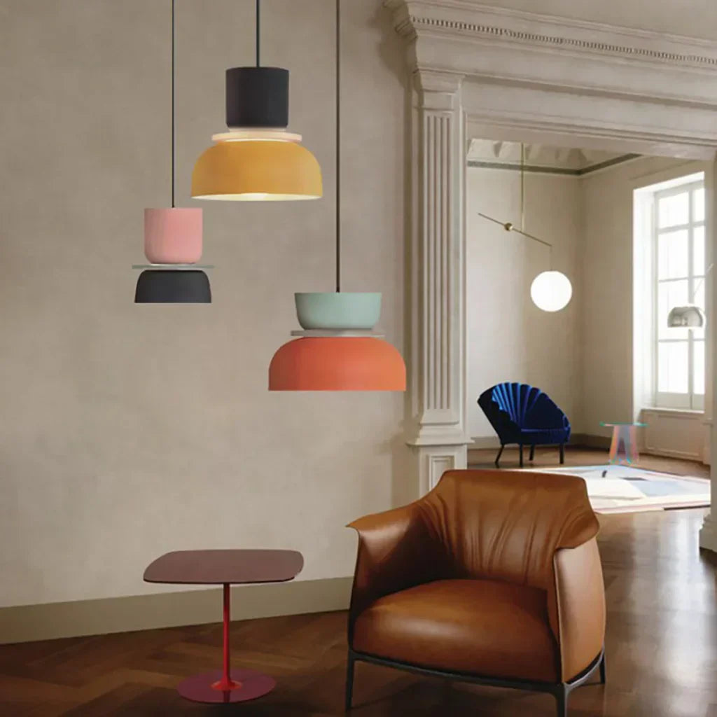 Scandi Color Block Pendant Lamp For Kitchen And Dining