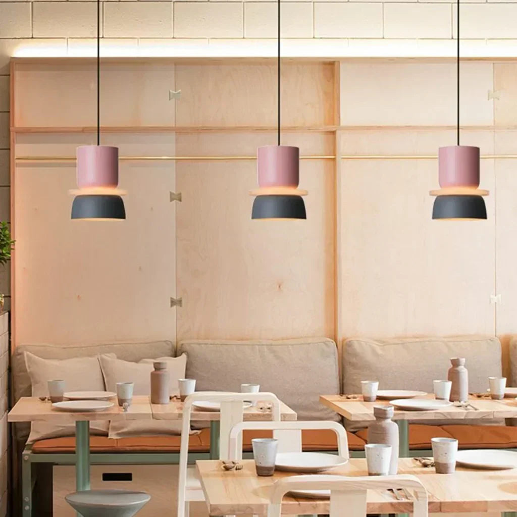 Scandi Color Block Pendant Lamp For Kitchen And Dining