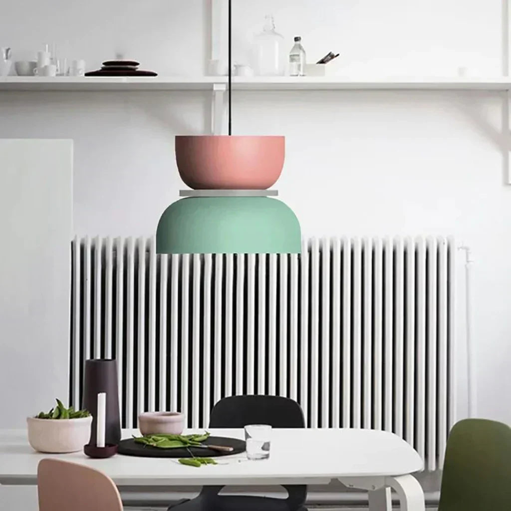 Scandi Color Block Pendant Lamp For Kitchen And Dining