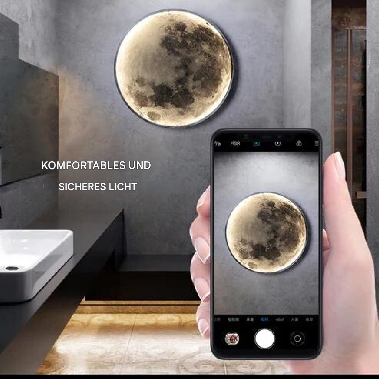Lunara Dimmable Magical Moon Atmosphere Lamp For Ambient Lighting In Bedroom And Living Room
