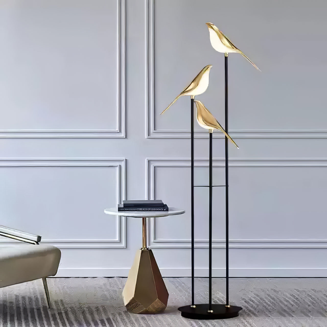 Elegant LED Torchiere Floor Lamp with Adjustable Soft Light
