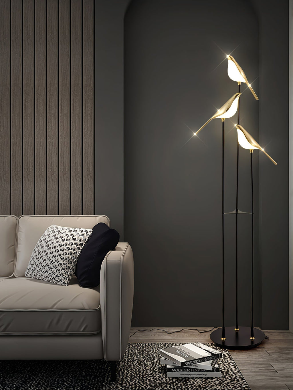 Elegant LED Torchiere Floor Lamp with Adjustable Soft Light