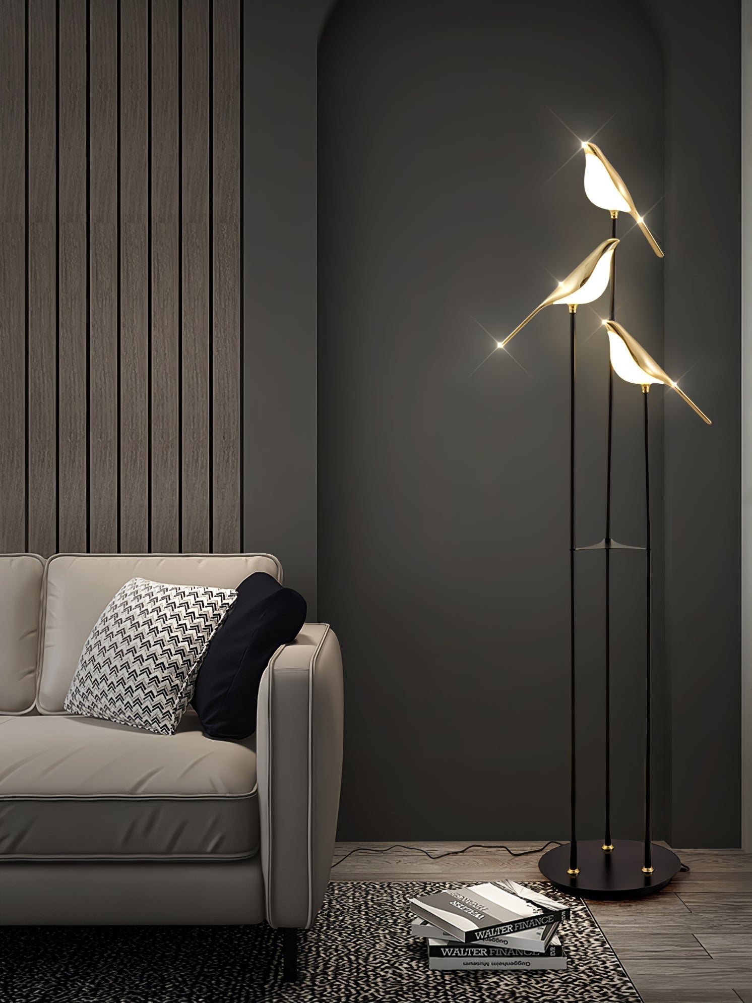 Elegant LED Torchiere Floor Lamp with Adjustable Soft Light