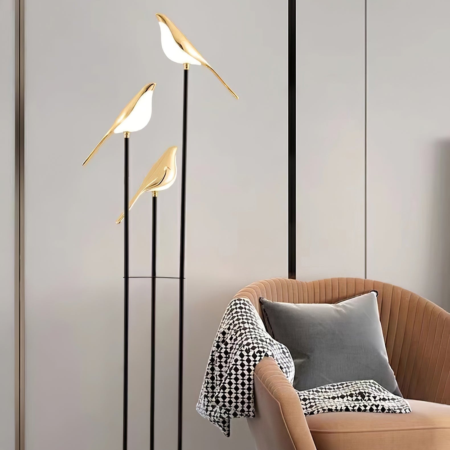 Elegant LED Torchiere Floor Lamp with Adjustable Soft Light