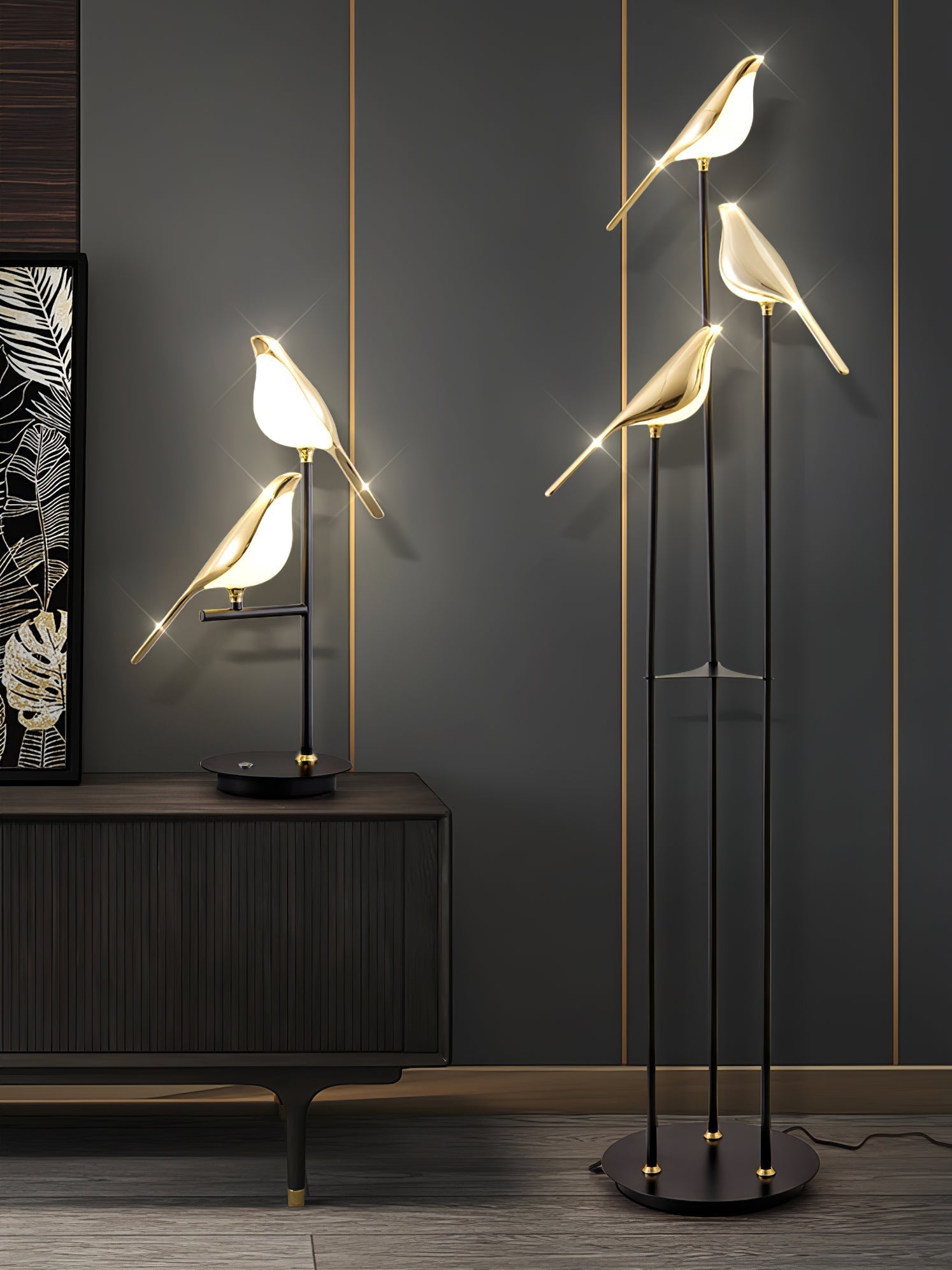 Elegant LED Torchiere Floor Lamp with Adjustable Soft Light