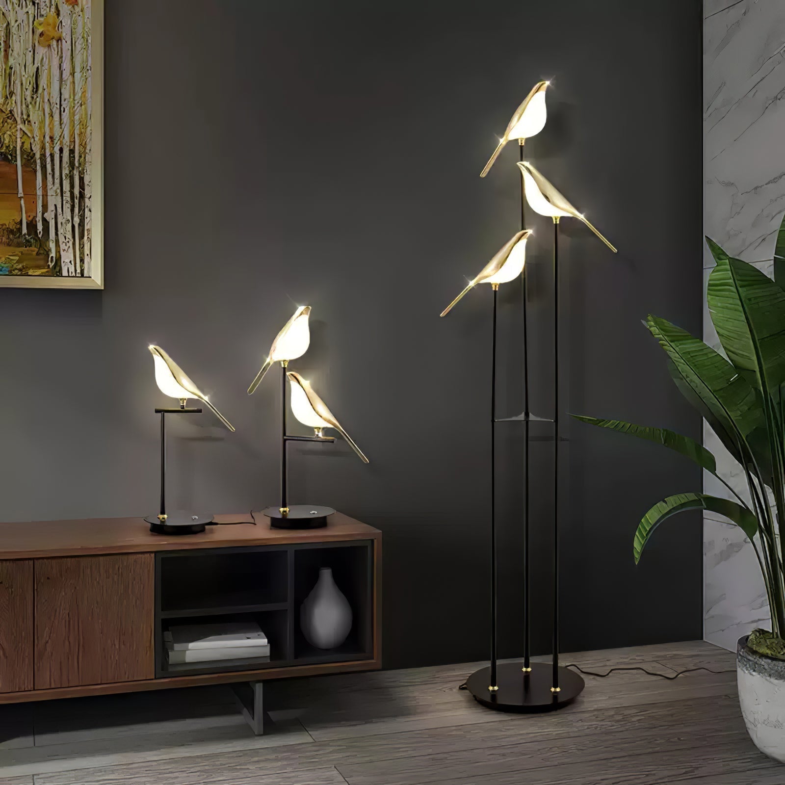 Elegant LED Torchiere Floor Lamp with Adjustable Soft Light